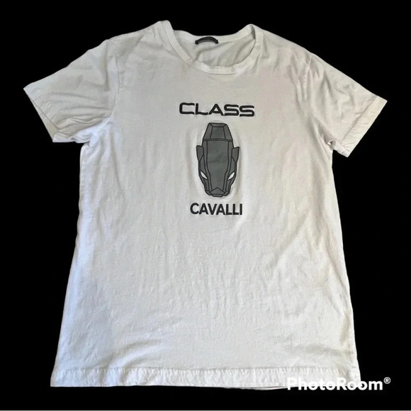 Roberto Cavalli White Graphic Tee - Picture 2 of 6